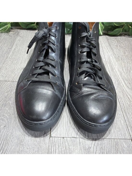 Magnanni Mid Top MACK  Black Leather Sneakers 19389 Men\'s Size 9.5 M main image 10
